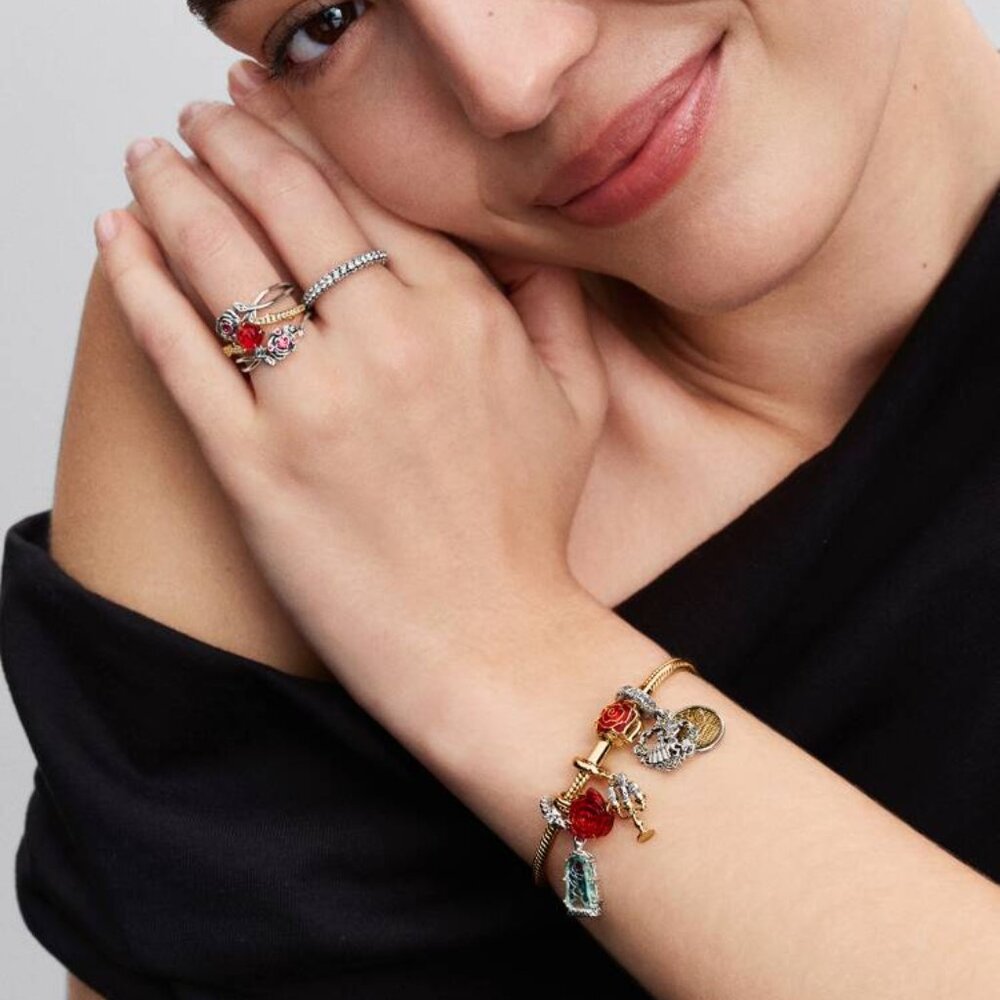 Pandora Disney Beauty And The Beast Enchanted Ros… - image 4